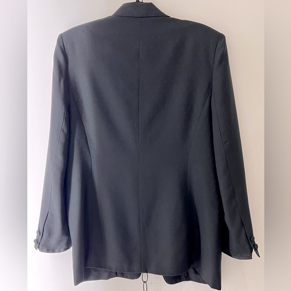 Vintage Polka Dot Black on Black Blazer - Picture 5 of 6